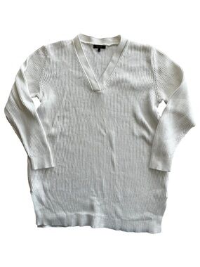 Quince 100% Organic Cotton Fisherman Side Zip Maternity Nursing Sweater Ivory